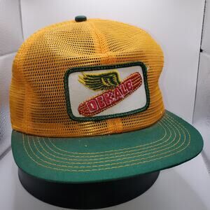Vintage Dekalb Trucker Hat Mesh Snapback Yellow Green Corn Logo Farm